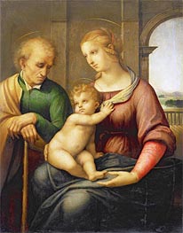 Holy Family (Madonna with Beardless Joseph), c.1505/06 von Raphael | Leinwand Kunstdruck