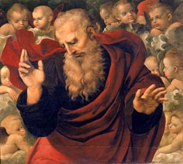 God the Father Blessing, c.1508 von Raphael | Leinwand Kunstdruck