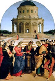 The Marriage of the Virgin, 1504 von Raphael | Leinwand Kunstdruck