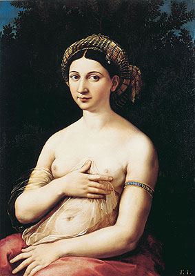 Portrait of a Young Woman (La Fornarina), c.1518/19 | Raphael | Giclée Leinwand Kunstdruck