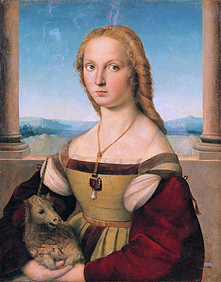 Lady with a Unicorn, c.1505/06 | Raphael | Giclée Canvas Print