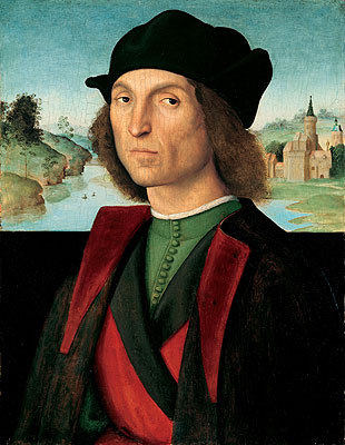 Portrait of a Man, c.1502/04 | Raphael | Giclée Leinwand Kunstdruck