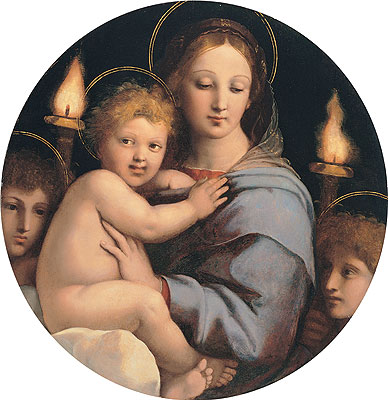 Madonna der Candelabra, c.1513 | Raphael | Giclée Leinwand Kunstdruck