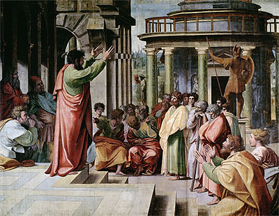 Saint Paul Preaching at Athens, c.1515/16 | Raphael | Giclée Canvas Print