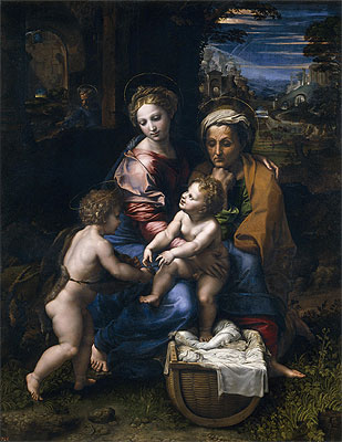 The Holy Family (The Pearl), c.1518 | Raphael | Giclée Leinwand Kunstdruck