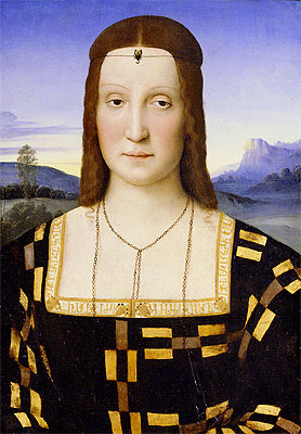Porträt von Elisabetta Gonzaga, c.1503 | Raphael | Giclée Leinwand Kunstdruck
