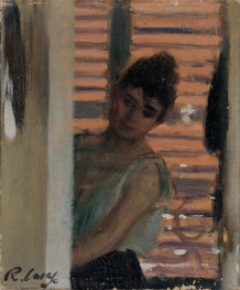 Woman Against a Blind, 1890 by Ramon Casas | Canvas Print