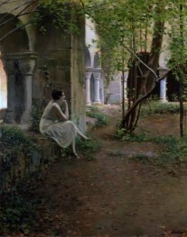 Cloister of Sant Benet de Bages, n.d. | Ramon Casas
