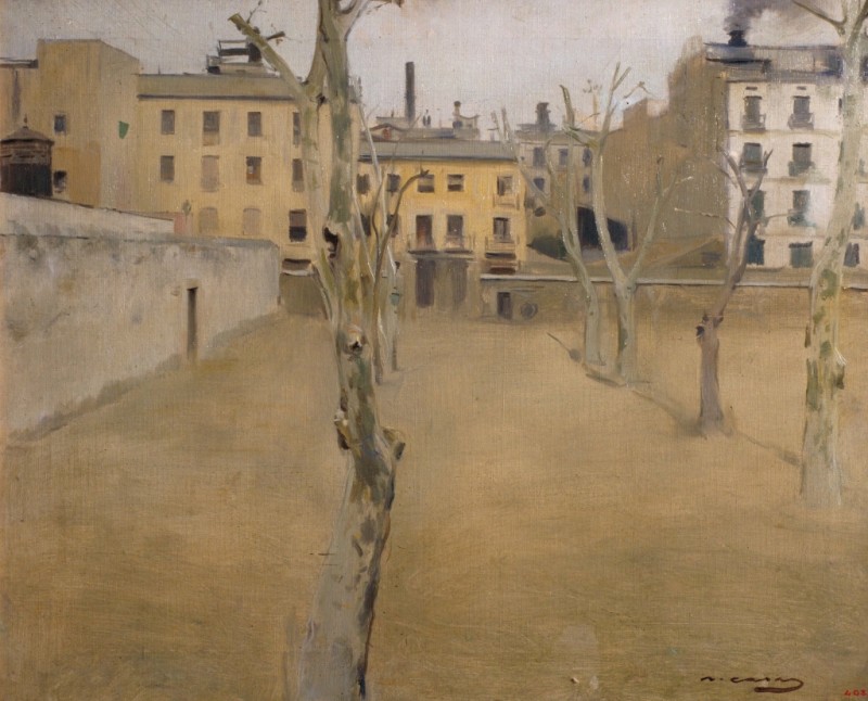 Courtyard of the Old Barcelona Prison, 1894 | Ramon Casas | Giclée Canvas Print