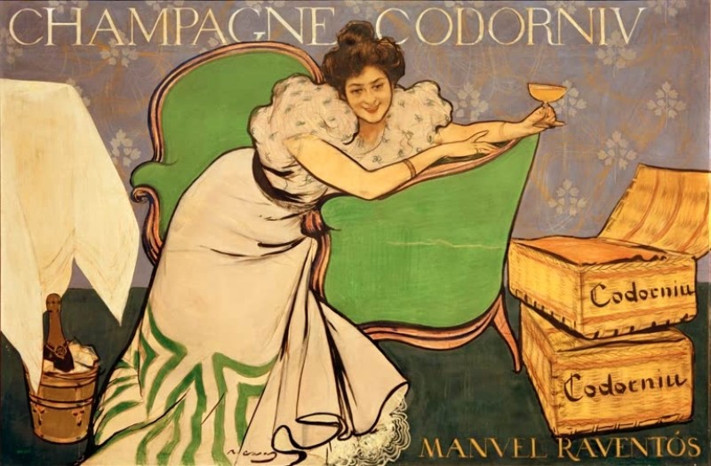 Champagner Codorníu, 1898 | Ramon Casas | Giclée Papier-Kunstdruck