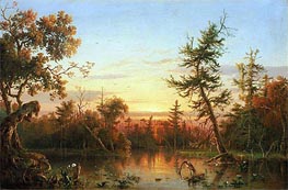 View, Dismal Swamp, North Carolina, 1850 von Regis-Francois Gignoux | Leinwand Kunstdruck