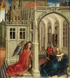 Die Verkündigungs, c.1420/25 von Robert Campin | Leinwand Kunstdruck