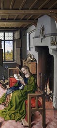Die Heilige Barbara, 1438 von Robert Campin | Leinwand Kunstdruck