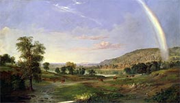 Landschaft mit Regenbogen, 1859 von Robert Scott Duncanson | Leinwand Kunstdruck