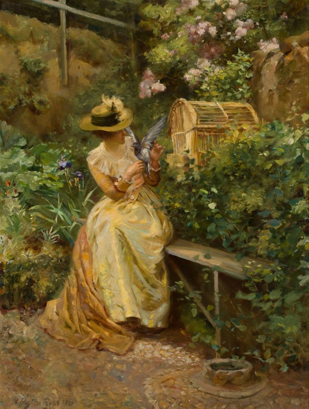 Die Haustaufe, n.d. | Robert Payton Reid | Giclée Leinwand-Kunstdruck
