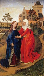 Visitation of Mary, c.1440/45 von Rogier van der Weyden | Leinwand Kunstdruck