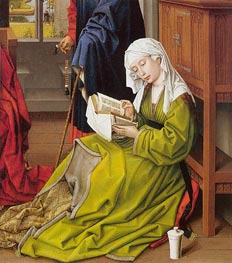 The Magdalen Reading, a.1438 von Rogier van der Weyden | Leinwand Kunstdruck