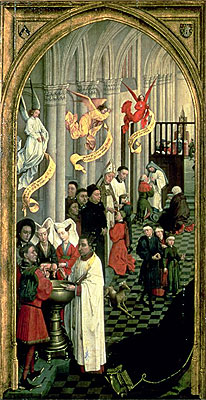 The Altarpiece of the Seven Sacraments, c.1445/50 | Rogier van der Weyden | Giclée Leinwand Kunstdruck