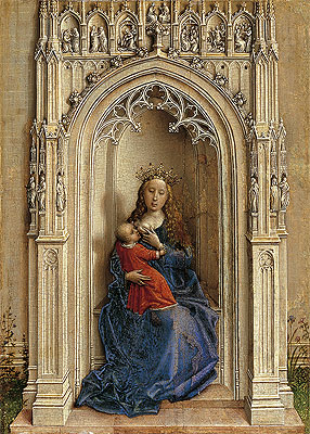 Madonna Enthroned, c.1433 | Rogier van der Weyden | Giclée Leinwand Kunstdruck