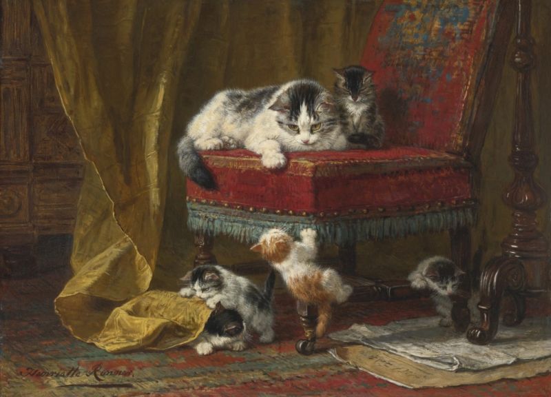 Mother's Pride, n.d. | Henriëtte Ronner-Knip | Giclée Canvas Print