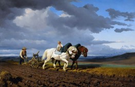 Das Pflügen, 1844 von Rosa Bonheur | Giclée Leinwand-Kunstdruck