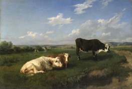 Landscape with Cattle, n.d. by Rosa Bonheur | Giclée Canvas Print