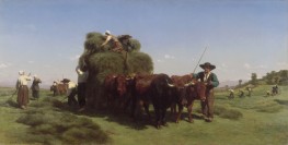 Heuernte in der Auvergne, 1855 von Rosa Bonheur | Giclée Leinwand-Kunstdruck
