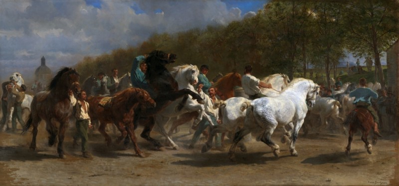 Der Pferdemarkto, 1855 | Rosa Bonheur | Giclée Leinwand-Kunstdruck