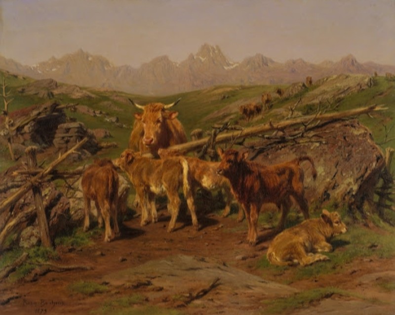 Weaning the Calves, 1879 | Rosa Bonheur | Giclée Canvas Print
