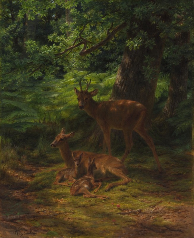 Deer in Repose, 1867 | Rosa Bonheur | Giclée Canvas Print