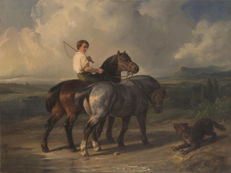 Two Horses, 1842 | Rosa Bonheur | Giclée Canvas Print