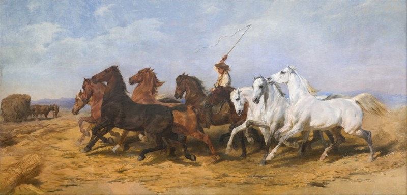 Die Weizendrescherei in der Camargue, c.1864/99 | Rosa Bonheur | Giclée Leinwand-Kunstdruck