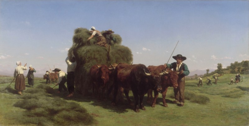 Heuernte in der Auvergne, 1855 | Rosa Bonheur | Giclée Leinwand-Kunstdruck