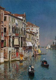 Gondolas at the Entrance to the Grand Canal, undated by Rubens Santoro | Canvas Print