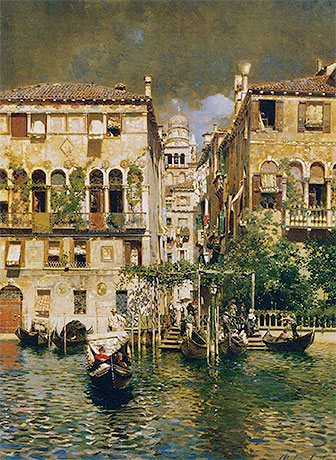 Leaving a Residence on the Grand Canal, undated | Rubens Santoro | Giclée Canvas Print