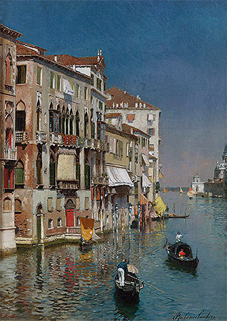 Gondolas at the Entrance to the Grand Canal, undated | Rubens Santoro | Giclée Canvas Print