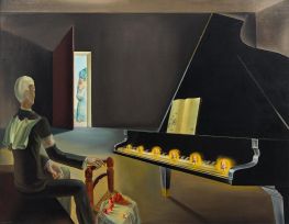 Partial Hallucination. Six Apparitions of Lenin on a Grand Piano, 1931 von Dali | Leinwand Kunstdruck