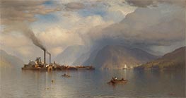 Sturmkönig auf dem Hudson, 1866 von Samuel Colman | Leinwand Kunstdruck