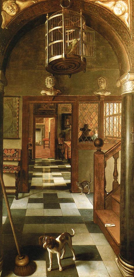 Perspective View Down a Corridor, 1662 | Hoogstraten