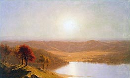 A View from the Berkshire Hills, near Pittsfield, Massachusetts, 1863 von Sanford Robinson Gifford | Leinwand Kunstdruck