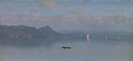 Morning on Haverstraw Bay, Hudson River, 1866 von Sanford Robinson Gifford | Leinwand Kunstdruck