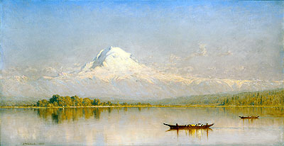 Mount Rainier, Bay of Tacoma - Puget Sound, 1875 | Sanford Robinson Gifford | Giclée Canvas Print