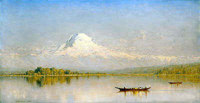 Mount Rainier, Bucht von Tacoma - Puget Sound, 1875 | Sanford Robinson Gifford