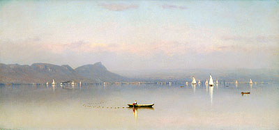 Sanford Robinson Gifford | Morning in the Hudson, Haverstraw Bay, 1866 | Giclée Leinwand Kunstdruck