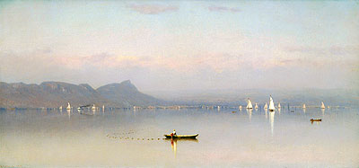Morning in the Hudson, Haverstraw Bay, 1866 | Sanford Robinson Gifford