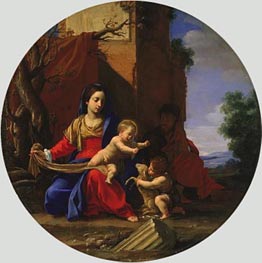 Holy Family with the Infant Saint John the Baptist, 1626 by Simon Vouet | Canvas Print