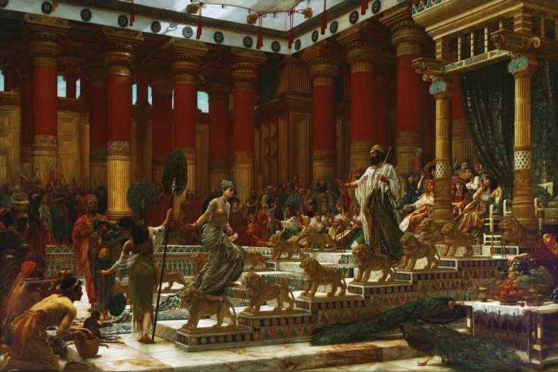 Der Besuch der Königin von Saba bei König Salomo, 1890 | Edward Poynter | Giclée Leinwand-Kunstdruck