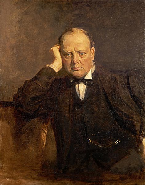 Sir James Guthrie | Sir Winston Churchill, Statesman, c.1918/30 | Giclée Canvas Print