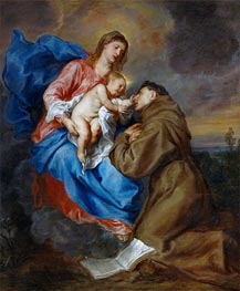 Jungfrau und Kind mit St. Antonius von Padua | Anthony van Dyck | Gemälde Reproduktion