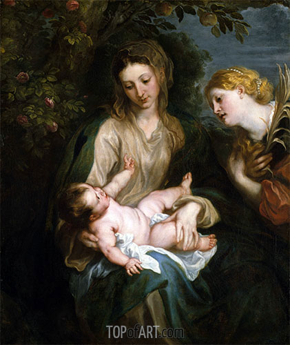 van Dyck | Virgin and Child with Saint Catherine of Alexandria, undated | Giclée Canvas Print